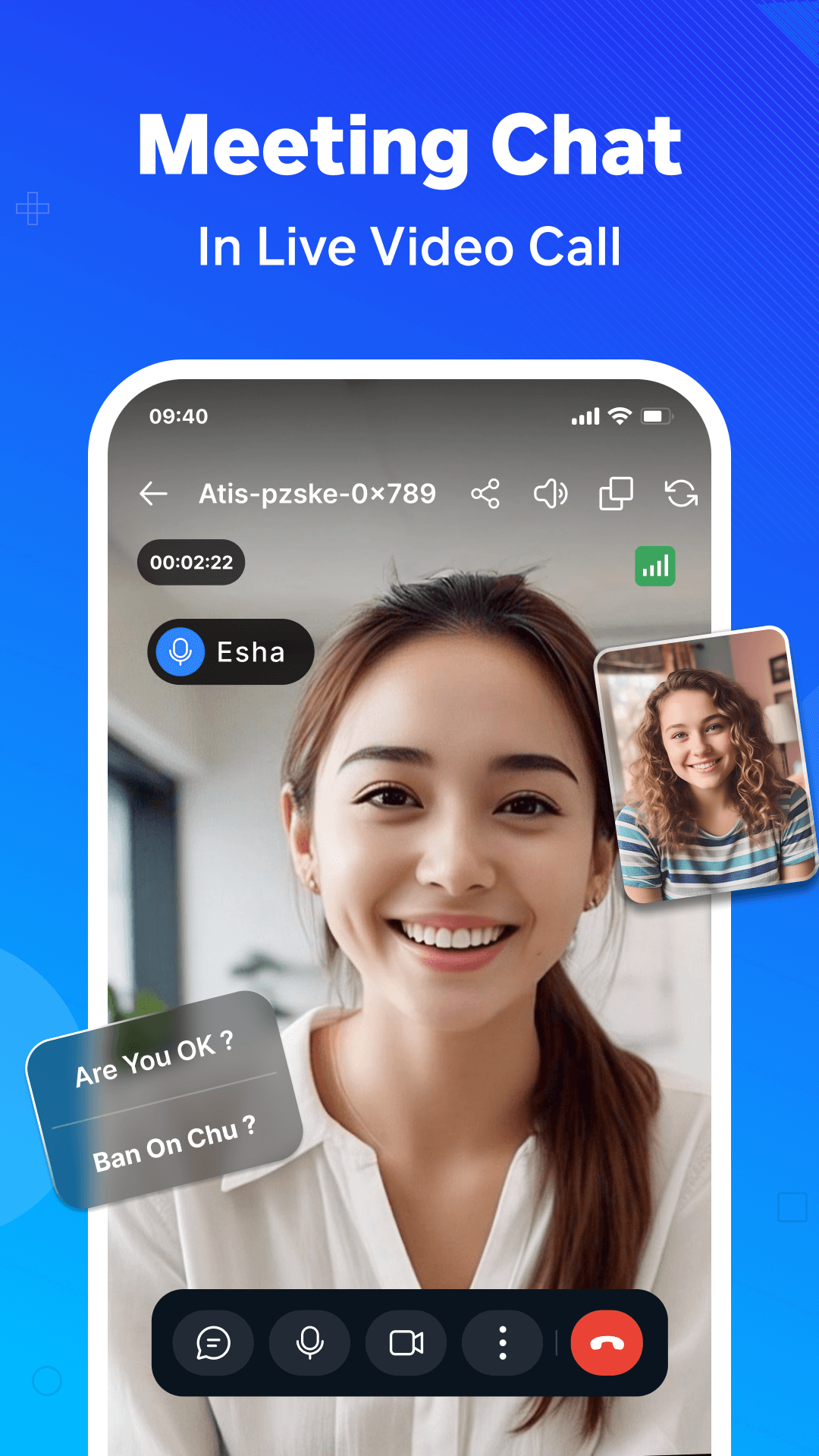 Meeting chat screen